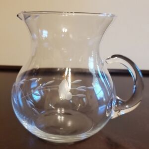 VINTAGE 1963 PRINCESS HOUSE HERITAGE 5" CRYSTAL CLEAR PITCHER